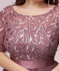 Ever-Pretty US Plus Size Sequin Bodice Long Formal Evening Dresses SHOP BY OCCASION