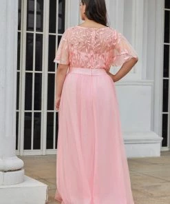 Ever-Pretty US Plus Size Sequin Bodice Long Formal Evening Dresses SHOP BY OCCASION