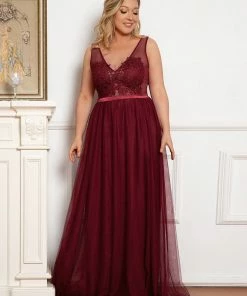 Ever-Pretty US Plus Size Women's A-Line V-Neck Floral Lace Appliques Bridesmaid Dress 23 Ever-Pretty US Plus Size Women's A-Line V-Neck Floral Lace Appliques Bridesmaid Dress