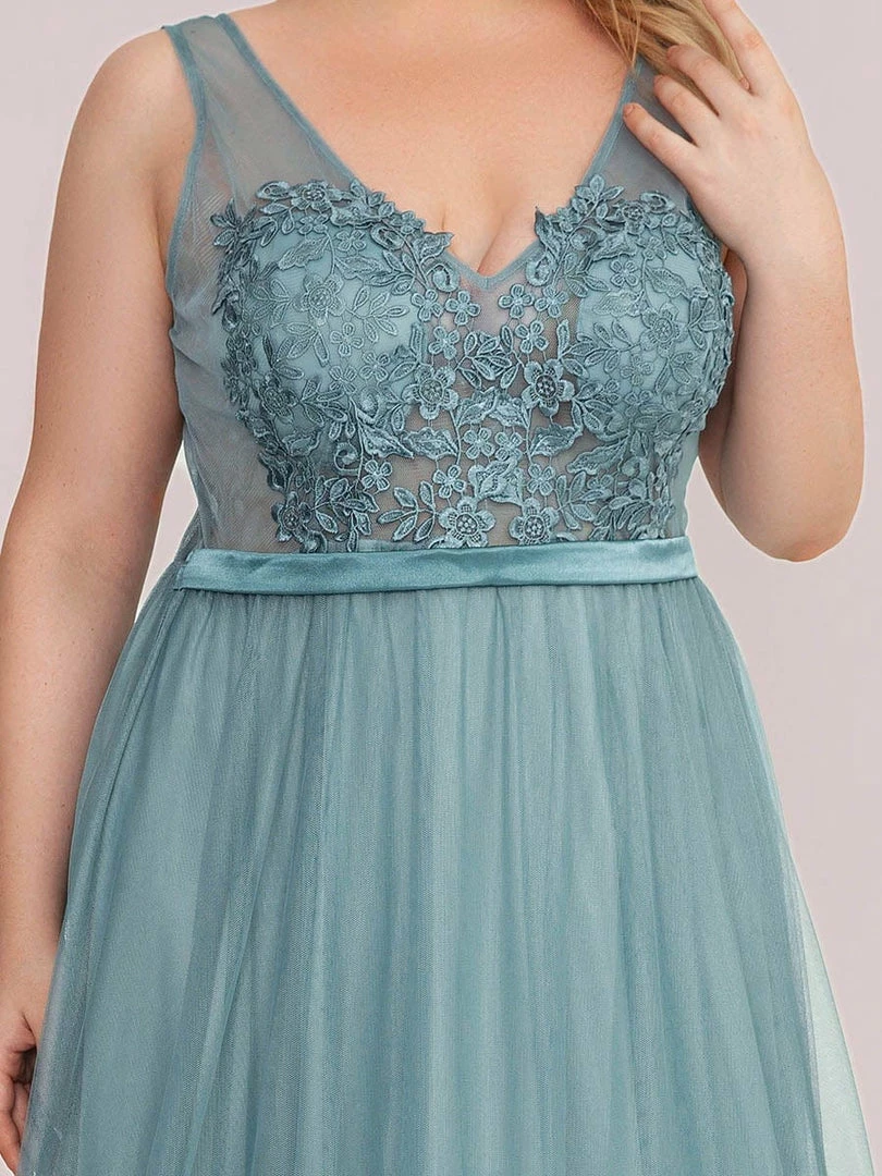 Ever-Pretty US Plus Size Women's A-Line V-Neck Floral Lace Appliques Bridesmaid Dress 15 Ever-Pretty US Plus Size Women's A-Line V-Neck Floral Lace Appliques Bridesmaid Dress