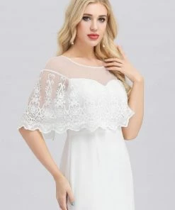Ever-Pretty US Sweetheart Illusion Neckline Wedding Dress With Ruffle Sleeves SHOP BY OCCASION 12 Ever-Pretty US Sweetheart Illusion Neckline Wedding Dress With Ruffle Sleeves SHOP BY OCCASION