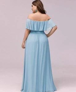Ever-Pretty US Evening Dresses & Gowns Women's Off Shoulder Ruffle Thigh Split Bridesmaid Dresses 130 Ever-Pretty US Evening Dresses & Gowns Women's Off Shoulder Ruffle Thigh Split Bridesmaid Dresses