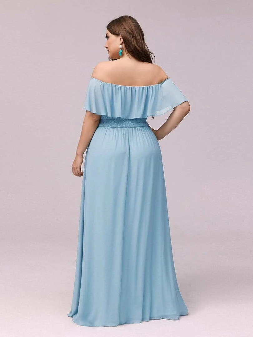 Ever-Pretty US Evening Dresses & Gowns Women's Off Shoulder Ruffle Thigh Split Bridesmaid Dresses 65 Ever-Pretty US Evening Dresses & Gowns Women's Off Shoulder Ruffle Thigh Split Bridesmaid Dresses