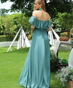 Ever-Pretty US Evening Dresses & Gowns Women's Off Shoulder Ruffle Thigh Split Bridesmaid Dresses 117 Ever-Pretty US Evening Dresses & Gowns Women's Off Shoulder Ruffle Thigh Split Bridesmaid Dresses