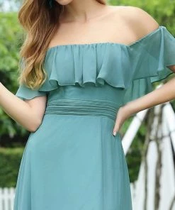 Ever-Pretty US Evening Dresses & Gowns Women's Off Shoulder Ruffle Thigh Split Bridesmaid Dresses 118 Ever-Pretty US Evening Dresses & Gowns Women's Off Shoulder Ruffle Thigh Split Bridesmaid Dresses