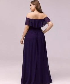 Ever-Pretty US Evening Dresses & Gowns Women's Off Shoulder Ruffle Thigh Split Bridesmaid Dresses 115 Ever-Pretty US Evening Dresses & Gowns Women's Off Shoulder Ruffle Thigh Split Bridesmaid Dresses