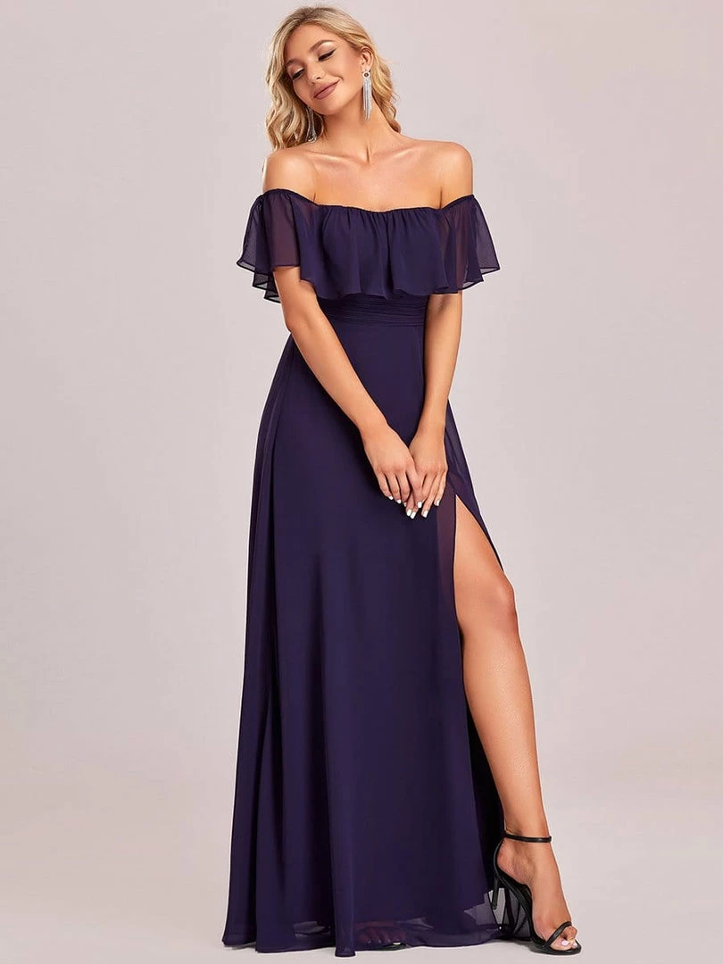 Ever-Pretty US Evening Dresses & Gowns Women's Off Shoulder Ruffle Thigh Split Bridesmaid Dresses 47 Ever-Pretty US Evening Dresses & Gowns Women's Off Shoulder Ruffle Thigh Split Bridesmaid Dresses