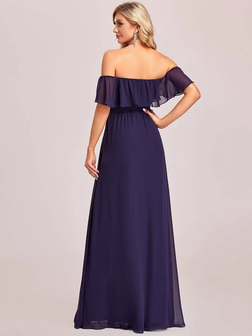 Ever-Pretty US Evening Dresses & Gowns Women's Off Shoulder Ruffle Thigh Split Bridesmaid Dresses 45 Ever-Pretty US Evening Dresses & Gowns Women's Off Shoulder Ruffle Thigh Split Bridesmaid Dresses