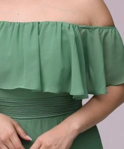 Ever-Pretty US Plus Size Sexy Side Split Long Chiffon Formal Dresses Summer Dresses 2022