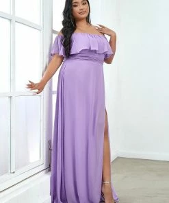 Ever-Pretty US Plus Size Sexy Side Split Long Chiffon Formal Dresses Summer Dresses 2022