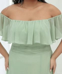 Ever-Pretty US Plus Size Sexy Side Split Long Chiffon Formal Dresses Summer Dresses 2022