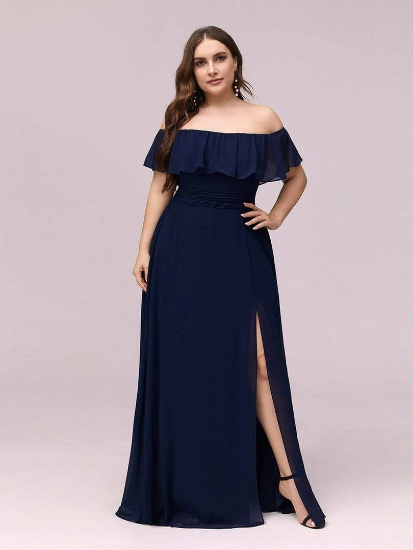 Ever-Pretty US Evening Dresses & Gowns Women's Off Shoulder Ruffle Thigh Split Bridesmaid Dresses 32 Ever-Pretty US Evening Dresses & Gowns Women's Off Shoulder Ruffle Thigh Split Bridesmaid Dresses