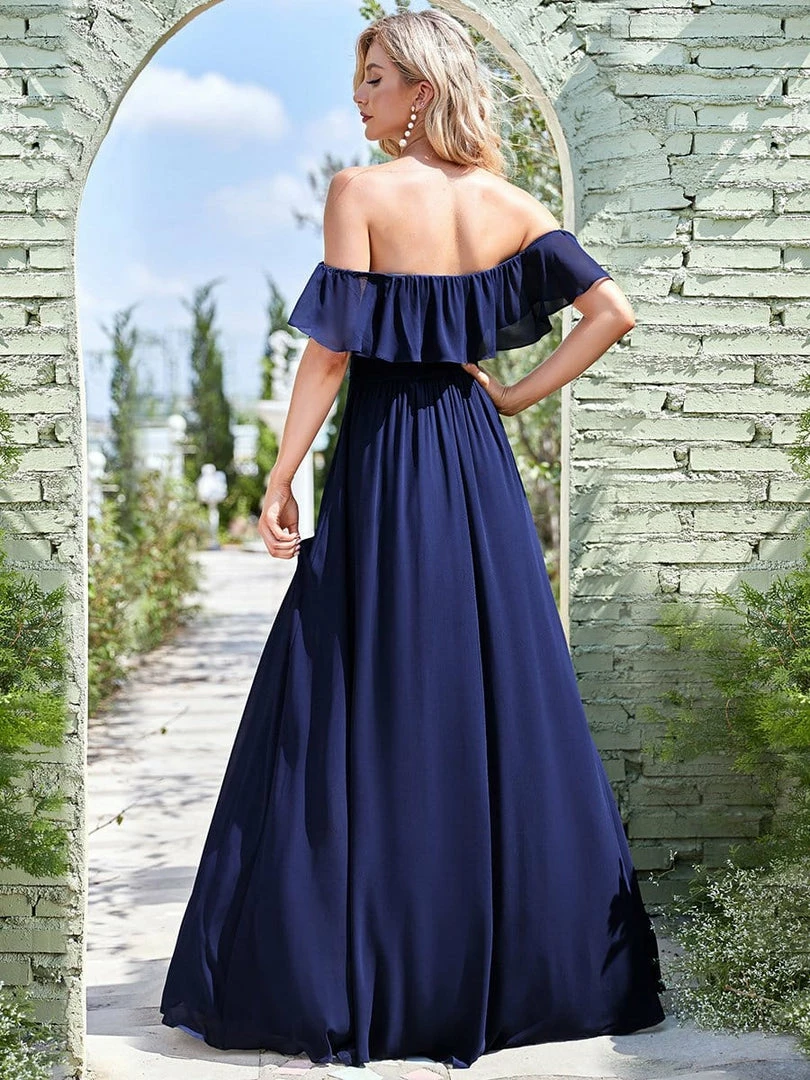 Ever-Pretty US Evening Dresses & Gowns Women's Off Shoulder Ruffle Thigh Split Bridesmaid Dresses 28 Ever-Pretty US Evening Dresses & Gowns Women's Off Shoulder Ruffle Thigh Split Bridesmaid Dresses