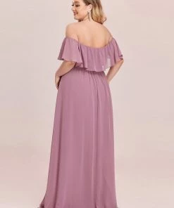 Ever-Pretty US Plus Size Sexy Side Split Long Chiffon Formal Dresses Summer Dresses 2022