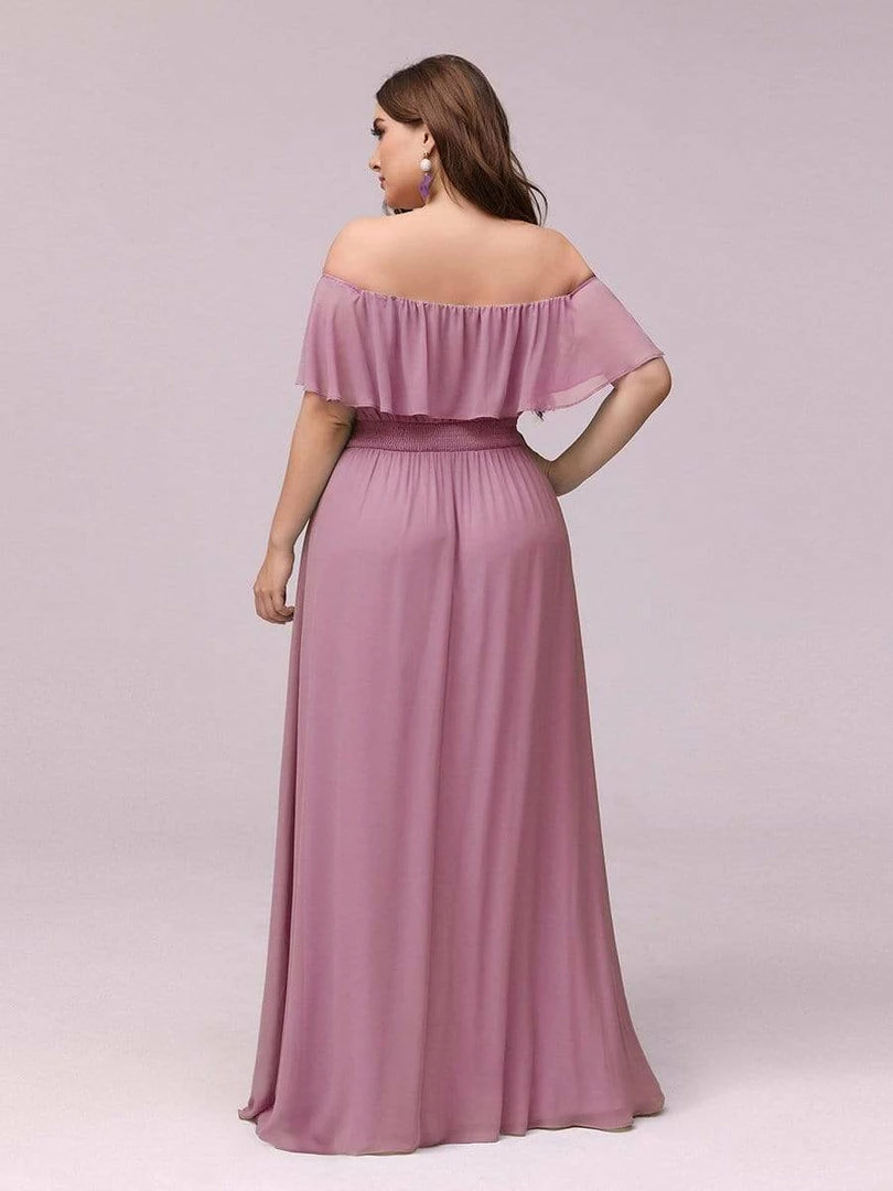 Ever-Pretty US Evening Dresses & Gowns Women's Off Shoulder Ruffle Thigh Split Bridesmaid Dresses 42 Ever-Pretty US Evening Dresses & Gowns Women's Off Shoulder Ruffle Thigh Split Bridesmaid Dresses