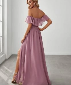 Ever-Pretty US Evening Dresses & Gowns Women's Off Shoulder Ruffle Thigh Split Bridesmaid Dresses 101 Ever-Pretty US Evening Dresses & Gowns Women's Off Shoulder Ruffle Thigh Split Bridesmaid Dresses