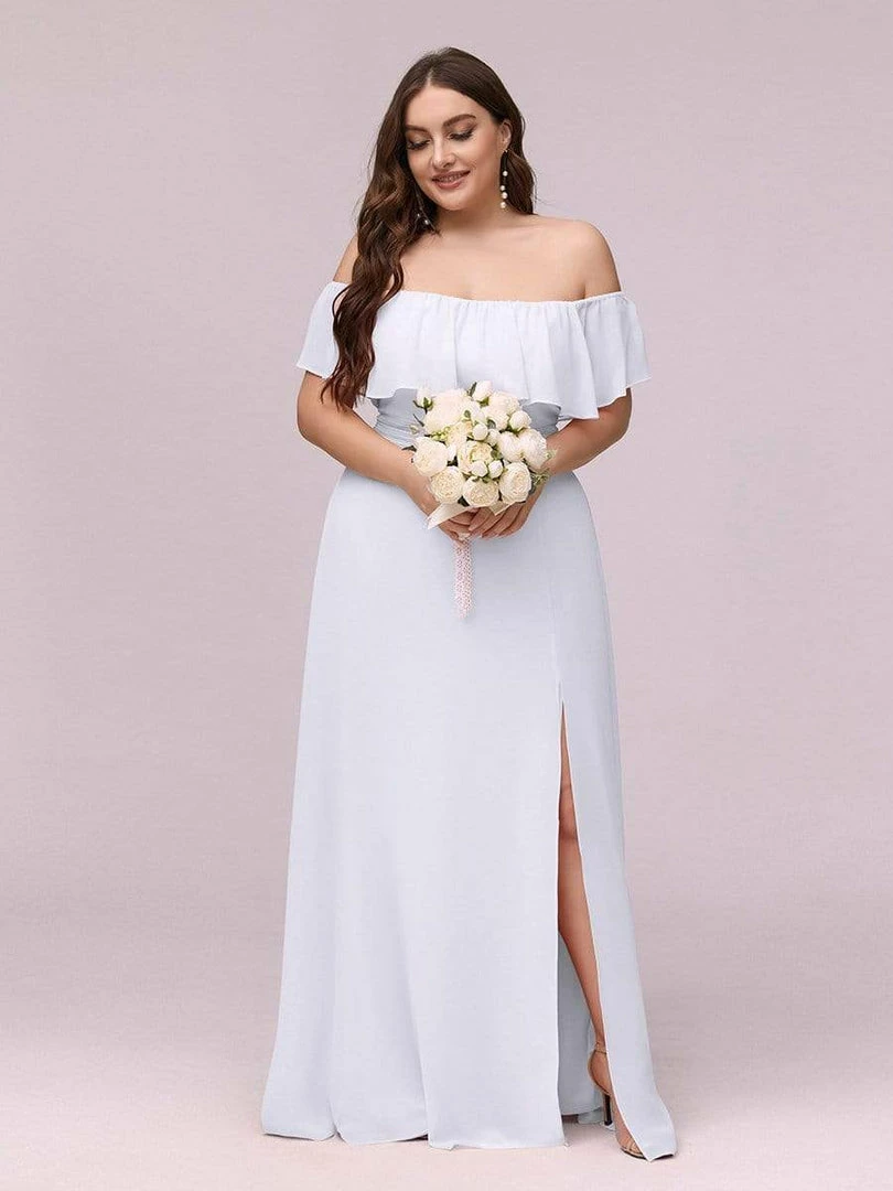 Ever-Pretty US Evening Dresses & Gowns Women's Off Shoulder Ruffle Thigh Split Bridesmaid Dresses 24 Ever-Pretty US Evening Dresses & Gowns Women's Off Shoulder Ruffle Thigh Split Bridesmaid Dresses