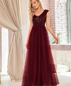 Ever-Pretty US Floor Length Deep V Neck Sequin Prom Dresses For Women SHOP BY OCCASION 33 Ever-Pretty US Floor Length Deep V Neck Sequin Prom Dresses For Women SHOP BY OCCASION