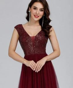 Ever-Pretty US Floor Length Deep V Neck Sequin Prom Dresses For Women SHOP BY OCCASION 35 Ever-Pretty US Floor Length Deep V Neck Sequin Prom Dresses For Women SHOP BY OCCASION