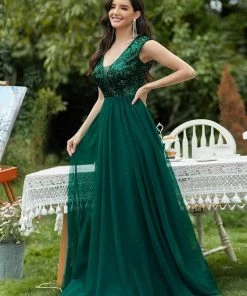 Ever-Pretty US Floor Length Deep V Neck Sequin Prom Dresses For Women SHOP BY OCCASION 40 Ever-Pretty US Floor Length Deep V Neck Sequin Prom Dresses For Women SHOP BY OCCASION