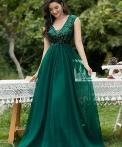 Ever-Pretty US Floor Length Deep V Neck Sequin Prom Dresses For Women SHOP BY OCCASION 41 Ever-Pretty US Floor Length Deep V Neck Sequin Prom Dresses For Women SHOP BY OCCASION