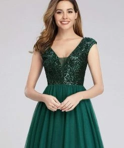 Ever-Pretty US Floor Length Deep V Neck Sequin Prom Dresses For Women SHOP BY OCCASION 42 Ever-Pretty US Floor Length Deep V Neck Sequin Prom Dresses For Women SHOP BY OCCASION