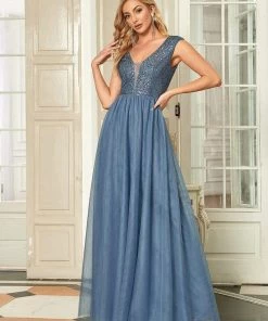 Ever-Pretty US Floor Length Deep V Neck Sequin Prom Dresses For Women SHOP BY OCCASION 56 Ever-Pretty US Floor Length Deep V Neck Sequin Prom Dresses For Women SHOP BY OCCASION