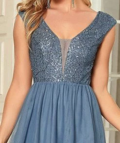 Ever-Pretty US Floor Length Deep V Neck Sequin Prom Dresses For Women SHOP BY OCCASION 54 Ever-Pretty US Floor Length Deep V Neck Sequin Prom Dresses For Women SHOP BY OCCASION