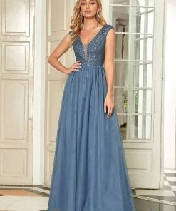Ever-Pretty US Floor Length Deep V Neck Sequin Prom Dresses For Women SHOP BY OCCASION 52 Ever-Pretty US Floor Length Deep V Neck Sequin Prom Dresses For Women SHOP BY OCCASION