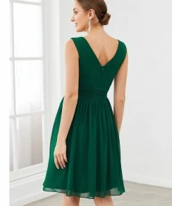 Ever-Pretty US Cocktail Dresses Women Sleeveless V Neck Short Bridesmaid Dress