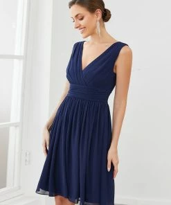 Ever-Pretty US Cocktail Dresses Women Sleeveless V Neck Short Bridesmaid Dress