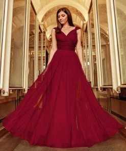 Ever-Pretty US Floor Length Double V Neck Tulle Bridesmaid Dresses 64 Ever-Pretty US Floor Length Double V Neck Tulle Bridesmaid Dresses