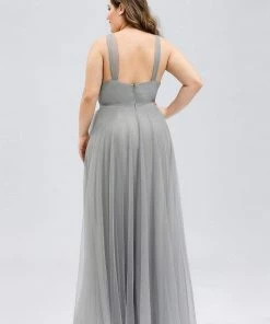 Ever-Pretty US Floor Length Double V Neck Tulle Bridesmaid Dresses 89 Ever-Pretty US Floor Length Double V Neck Tulle Bridesmaid Dresses