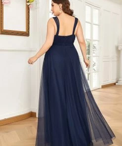 Ever-Pretty US Floor Length Double V Neck Tulle Bridesmaid Dresses 109 Ever-Pretty US Floor Length Double V Neck Tulle Bridesmaid Dresses
