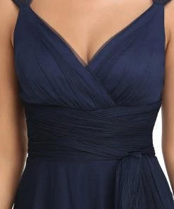 Ever-Pretty US Floor Length Double V Neck Tulle Bridesmaid Dresses 105 Ever-Pretty US Floor Length Double V Neck Tulle Bridesmaid Dresses