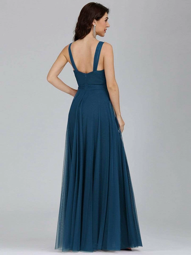 Ever-Pretty US Floor Length Double V Neck Tulle Bridesmaid Dresses 23 Ever-Pretty US Floor Length Double V Neck Tulle Bridesmaid Dresses