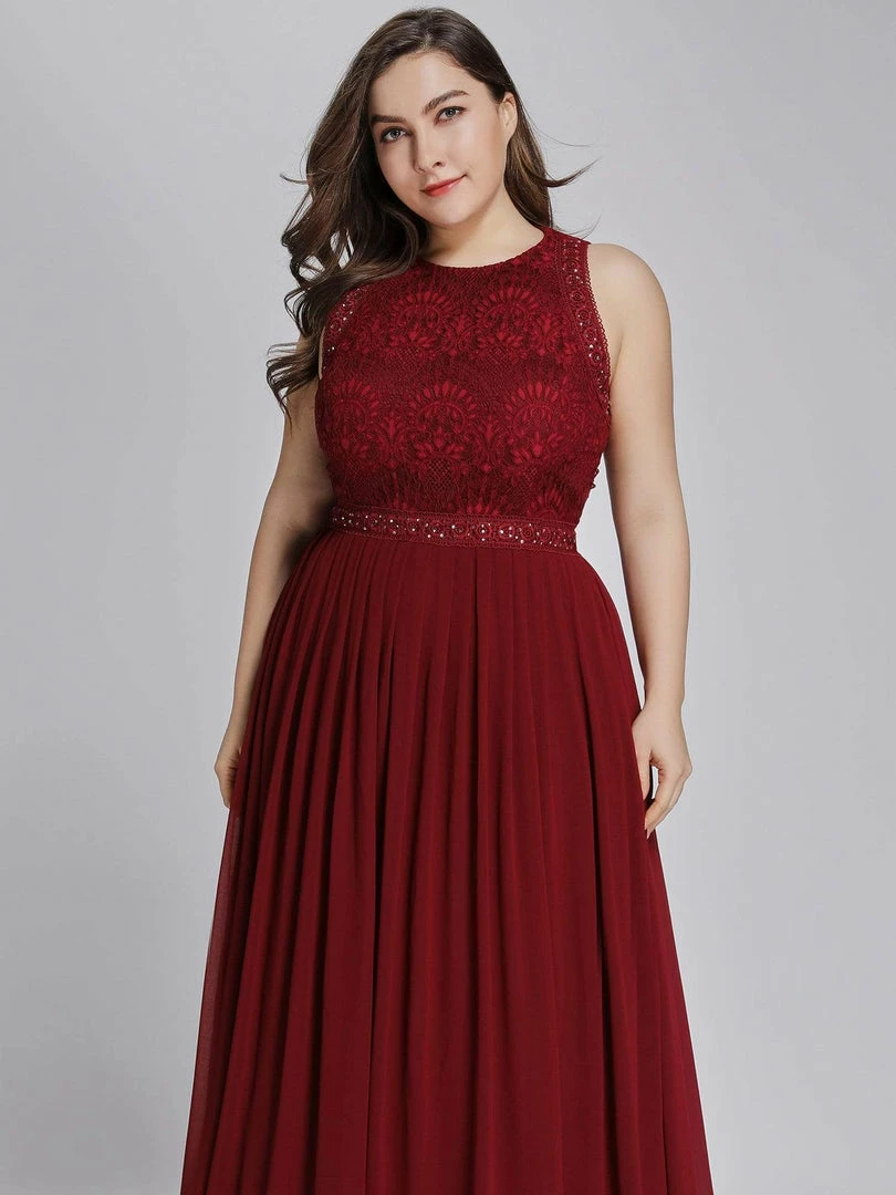 Ever-Pretty US Sleeveless Lace Bodice Empire Waist Long A Line Bridesmaid Dress 9 Ever-Pretty US Sleeveless Lace Bodice Empire Waist Long A Line Bridesmaid Dress