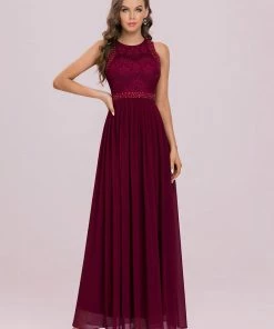 Ever-Pretty US Sleeveless Lace Bodice Empire Waist Long A Line Bridesmaid Dress 21 Ever-Pretty US Sleeveless Lace Bodice Empire Waist Long A Line Bridesmaid Dress
