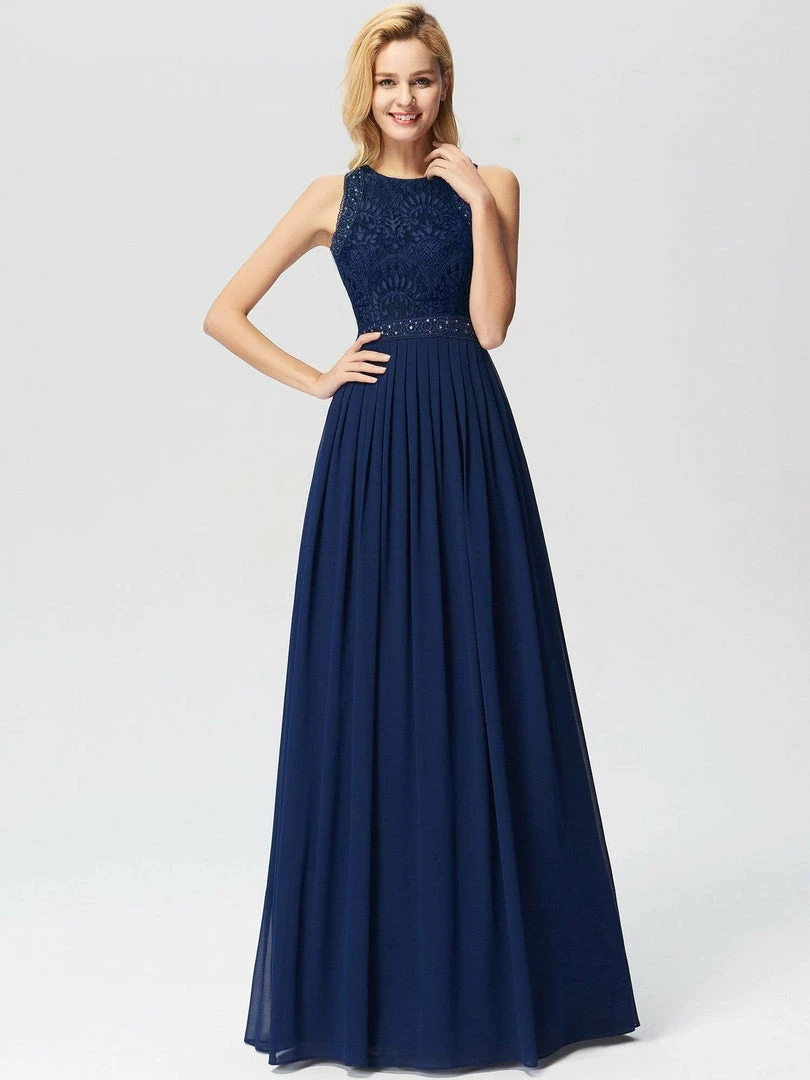 Ever-Pretty US Sleeveless Lace Bodice Empire Waist Long A Line Bridesmaid Dress 17 Ever-Pretty US Sleeveless Lace Bodice Empire Waist Long A Line Bridesmaid Dress