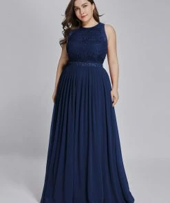 Ever-Pretty US Sleeveless Lace Bodice Empire Waist Long A Line Bridesmaid Dress 32 Ever-Pretty US Sleeveless Lace Bodice Empire Waist Long A Line Bridesmaid Dress