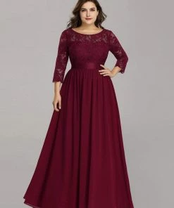 Ever-Pretty US Plus Size Long Lace Sleeve Formal Evening Gowns SHOP BY OCCASION