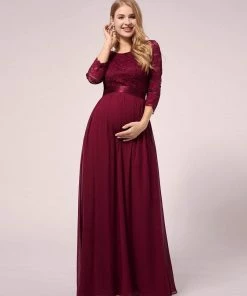 Ever-Pretty US Full-sleeves Lace Bodice Maxi Maternity Dress 13 Ever-Pretty US Full-sleeves Lace Bodice Maxi Maternity Dress