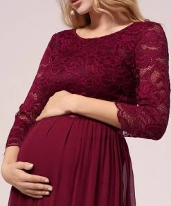 Ever-Pretty US Full-sleeves Lace Bodice Maxi Maternity Dress 12 Ever-Pretty US Full-sleeves Lace Bodice Maxi Maternity Dress