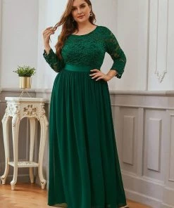 Ever-Pretty US Plus Size Long Lace Sleeve Formal Evening Gowns SHOP BY OCCASION
