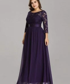 Ever-Pretty US Plus Size Long Lace Sleeve Formal Evening Gowns SHOP BY OCCASION