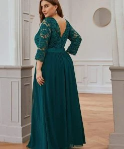 Ever-Pretty US Plus Size Long Lace Sleeve Formal Evening Gowns SHOP BY OCCASION