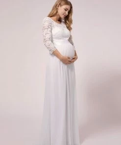 Ever-Pretty US Full-sleeves Lace Bodice Maxi Maternity Dress 16 Ever-Pretty US Full-sleeves Lace Bodice Maxi Maternity Dress