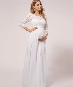 Ever-Pretty US Full-sleeves Lace Bodice Maxi Maternity Dress 17 Ever-Pretty US Full-sleeves Lace Bodice Maxi Maternity Dress