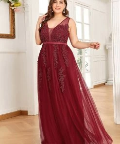 Ever-Pretty US Plus Size Maxi Long Ethereal Tulle Formal Evening Dress SHOP BY OCCASION