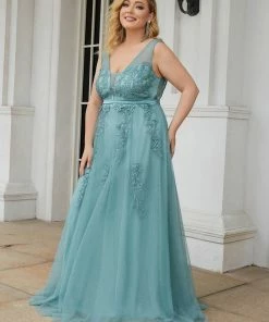 Ever-Pretty US Custom Size Maxi Long Elegant Ethereal Tulle Evening Dress White Dresses